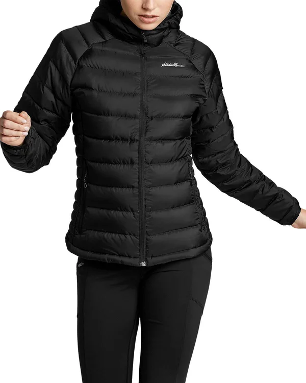 Eddie Bauer Women's Downlight Down Hooded Jacket - Black - XS