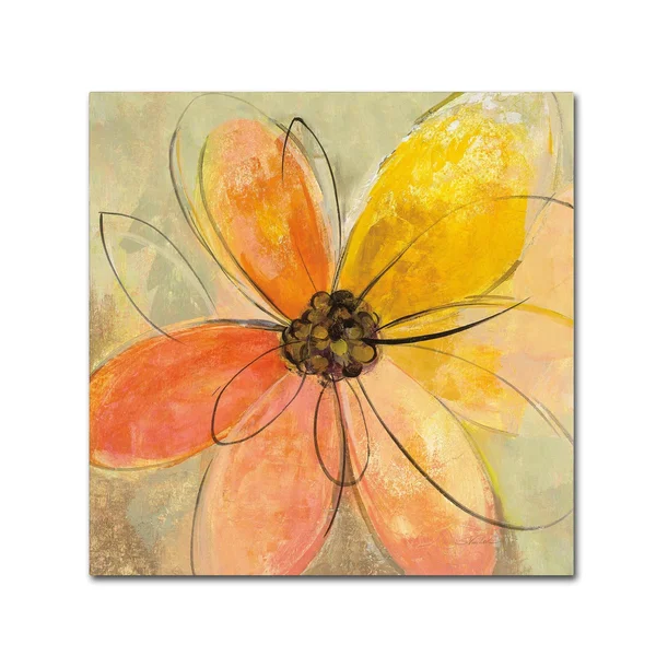Trademark Art Silvia Vassileva 'Neon Floral II' Gallery Wrapped Canvas Art