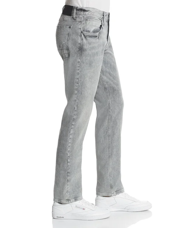 Hudson Jeans Men's Blake Slim Straight Zip Fly Twill - Steel Grey, 28