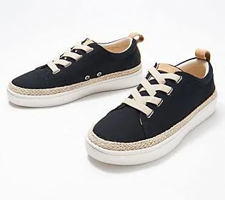 Spenco Orthotic Gored Lace Slip-OnSneakers-Malibu - Size 12 Medium, Black