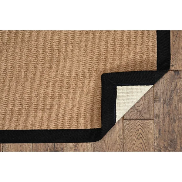 4'x6' Athena Cork Wool Area Rug Black - Linon