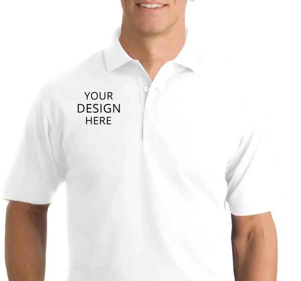 Custom Embroidered Harriton Men's Polo Shirts - Men's Polytech Polo - Size: XL, White