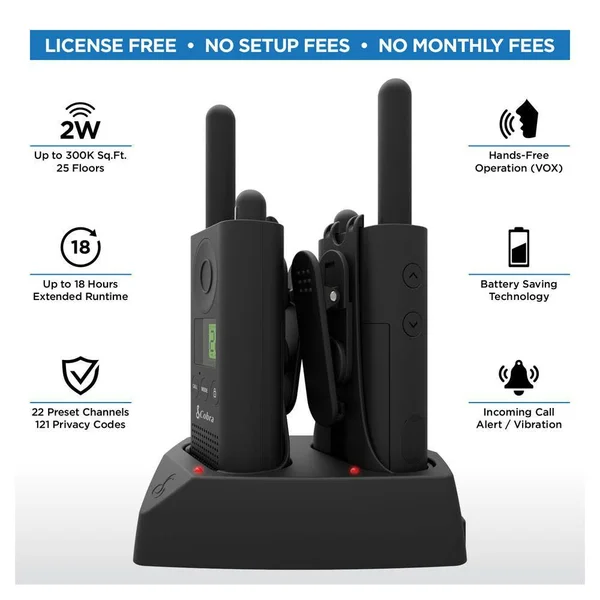 Cobra PX880BC4-SV01 PX880 Pro Business 2-Watt FRS Walkie Talkie Bundle (8 Pack)