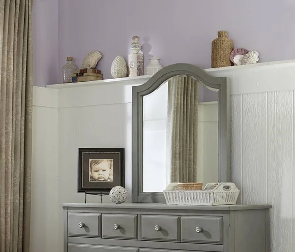 Ne Kids Lake House Arched Mirror in Stone