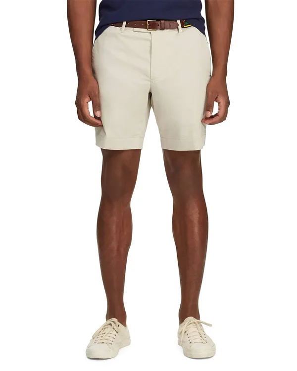 Polo Ralph Lauren Straight Fit Hudson Shorts Men's Clothing Beige : 33 6