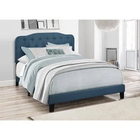 Keagan Upholstered Standard Bed Charlton Home Size: Twin, Color: Blue