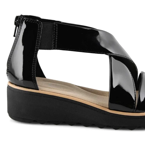 Clarks Women's Jillian Rise Wedge Sandal, Size: 8, Black