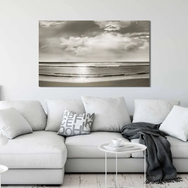 Infinity by Mike Calascibetta Print on Canvas - Gray - 36x22 H x 60x22 W x 1.5x22