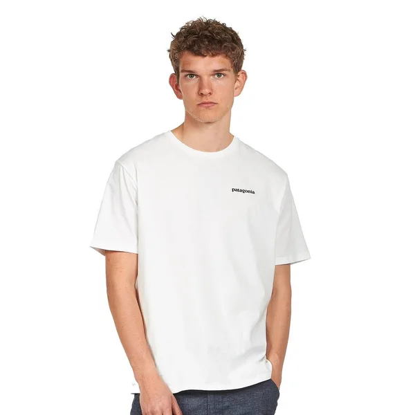 Patagonia Men's P-6 Logo Organic T-Shirt White, XXL