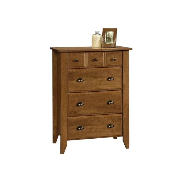 Home Square 2 Piece Bedroom Set with Dresser and Chest in Oiled Oak