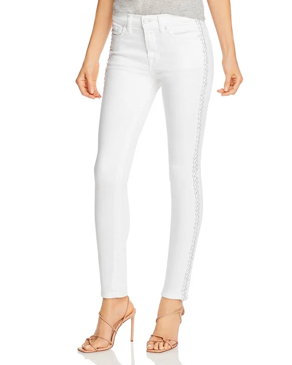 7-For-All-Mankind The Ankle Skinny in Clean White Clean White - 28