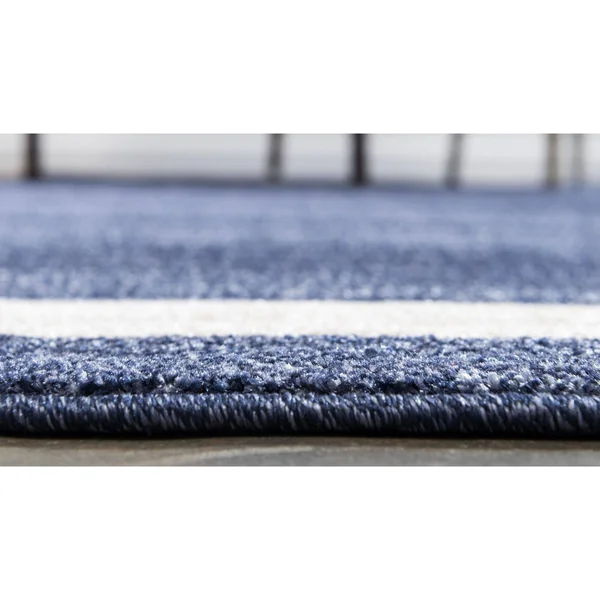 Unique Loom Del Mar Maria Navy Blue 3& 3 x 5& 3 Area Rug