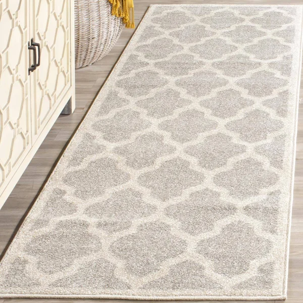 Safavieh 2&-3x22 x 15& Amherst AMT420B Light Grey, Beige Rug