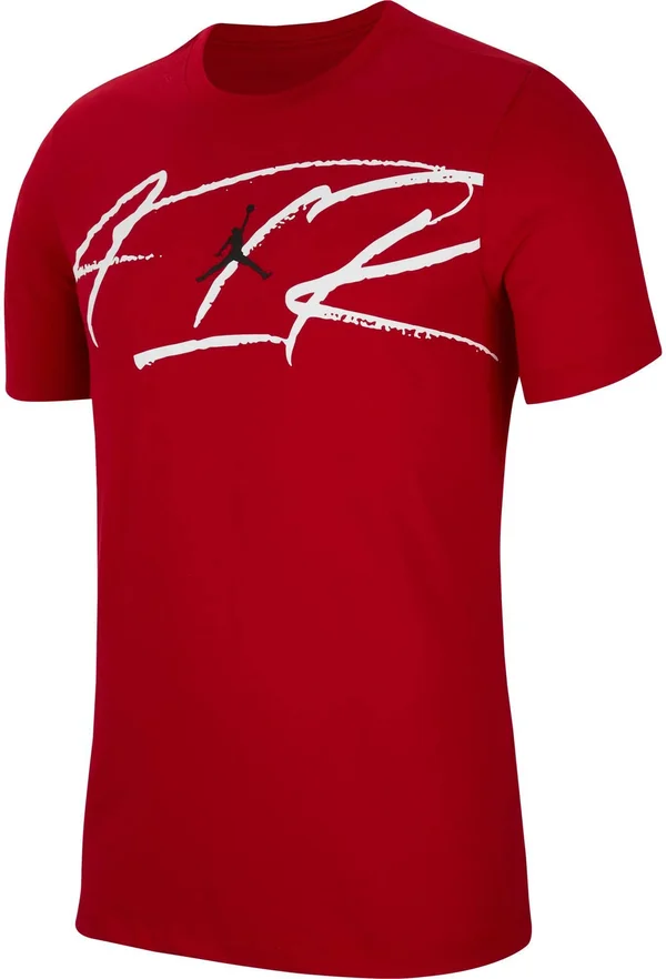 Jordan Men Dri-Fit Air Script Tee Red Med