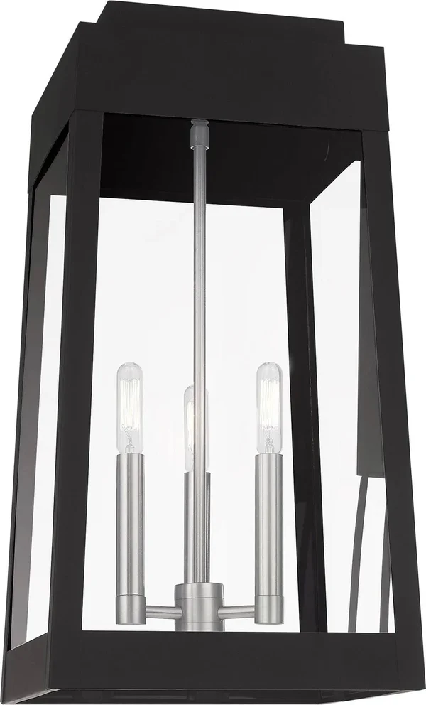 Livex Lighting 20858-04 Oslo - 3 Light Outdoor Wall Lantern Black