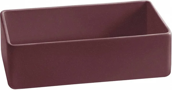 Tablecraft CW4026MRS Maroon Speckle 10x22 x 5x22 x 3x22 Cast Aluminum Straight Sided Bowl