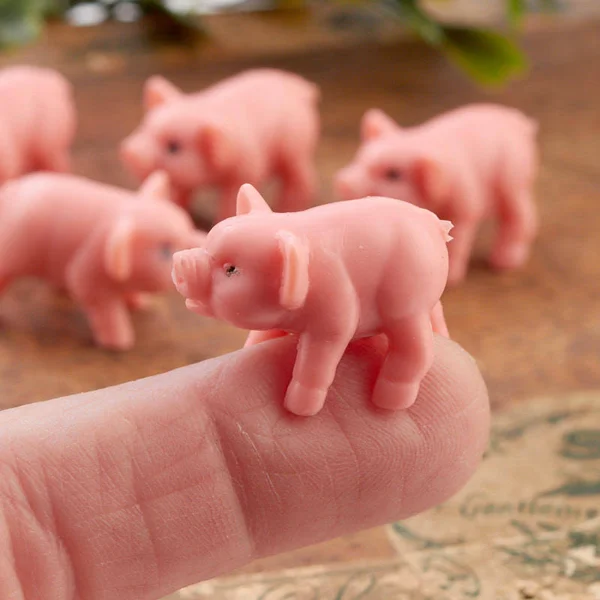 Dollhouse Miniature Pink Baby Pigs - True Vintage, 1'' x 1/2'', Craft Supplies, Doll Making Supplies from Factory Direct Craft
