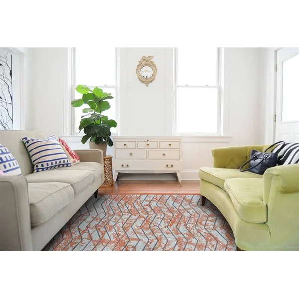 Room Envy Undira Nectarine Area Rug, Size: 8' x 11', Orange