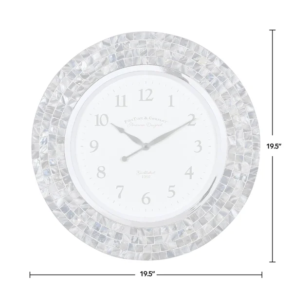FirsTime & Co. Vivien Blue Pearl Mosaic Clock