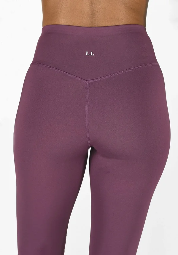 Love Leggings Purple Sports Leggings - Opaque, High-Waisted, Lightweight, Shape Retention Full-Length Focus Gym Leggings in Mulb