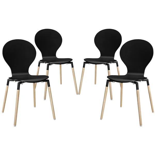 Modway Path Dining Chair - Set of 4 - Red