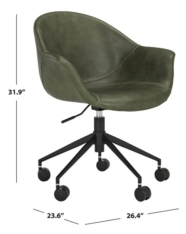 Safavieh Ember Office Chair - Light Brown - Black