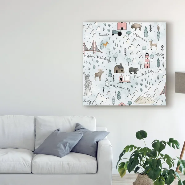 Laura Marshall 'World Traveler Pattern VI' Canvas Art 24x24