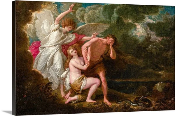 The Expulsion of Adam and Eve from Paradise, Canvas Wall Art, 30x20, Great Big Canvas