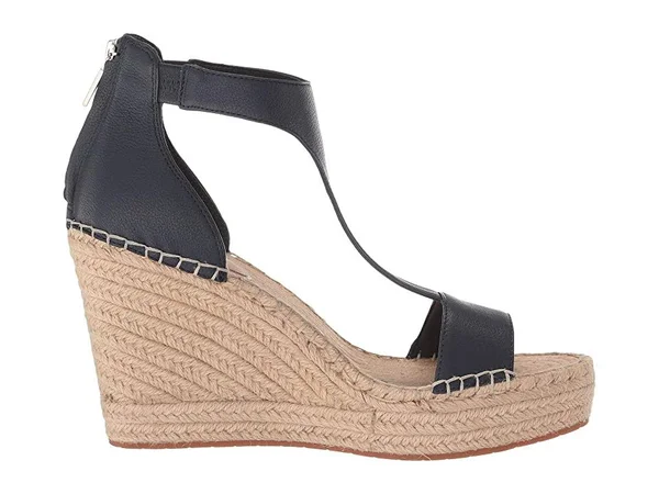 Kenneth Cole New York Women's Olivia T Strap Wedge Sandals - Marine