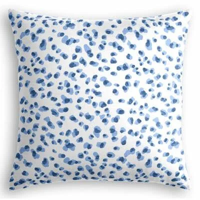 Square Cotton Pillow Cover & Insert Loom Decor Blue 24x22 x 24x22