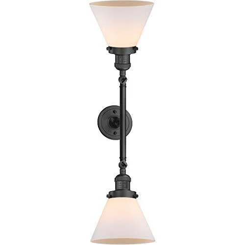 Innovations Lighting-Large Cone 2 Light Bath Vanity Light-208-OB-G41-LED