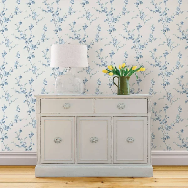 Cherry Blossom Light Blue Trail 3112-002775 Brewster Wallpaper