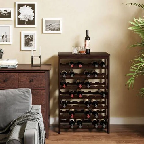 42-Bottle Wine Rack Free Standing FLOOR - 7-Tier Display Wine Storage
