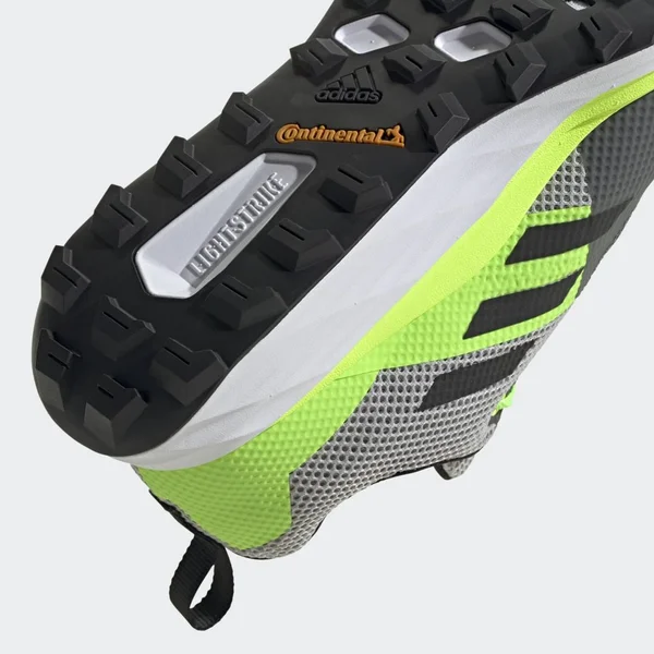 Adidas Terrex Two Trail Running Shoes - Men's - Grey Two - Core Black, Signal Green - 10.5