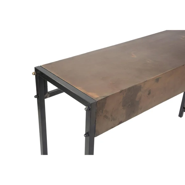 Tripar 29.75x22 Bronze and Black Modern Rectangular Solid Console Table