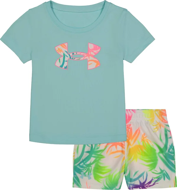 Under Armour Palm Haze Tee & Shorts Set - Girls& 2T Breeze