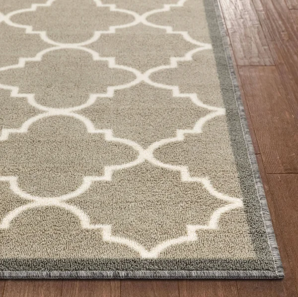 Well Woven Kings Court Brooklyn Trellis Modern Grey Area Rug - Size: 2&7 inch x 12& Runner, Gray