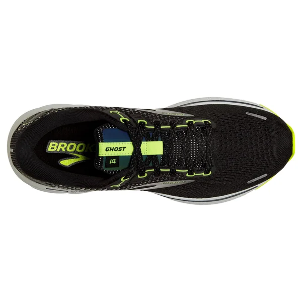 Brooks Ghost 14 Black/Volt Men's Running Shoes - Size: 11.5