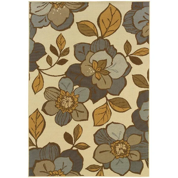 Home Decorators Collection Island Cream 5 ft. x 8 ft. Indoor/Outdoor Area Rug - Ivory