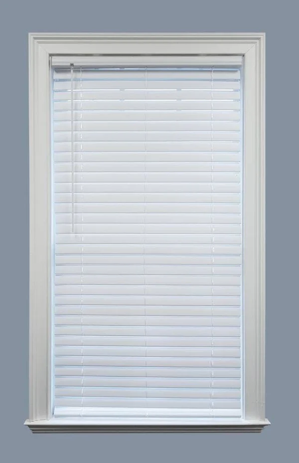 Project Source Premium 2-in Slat Width 68-in x 72-in Cordless White Vinyl Room Darkening Plantation Blinds, LWQKWTWT674720