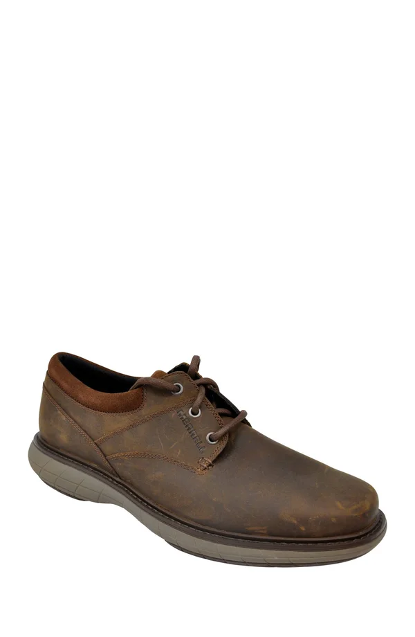 Merrell Men's World Vue Lace Oxford, Size: 9.5 Wide, Dark Earth