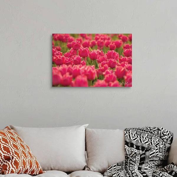 Pretty Pink Tulips, Canvas Wall Art, 30x20, Great Big Canvas