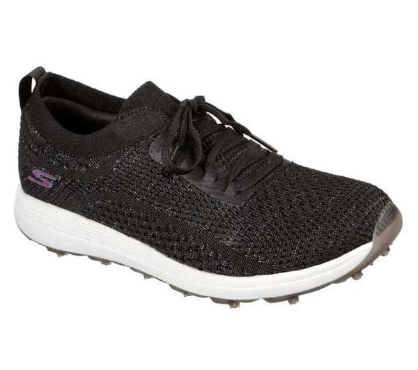 Skechers Women's Go Golf Max - Glitter Golf Shoes, Black/Multi, 8.5