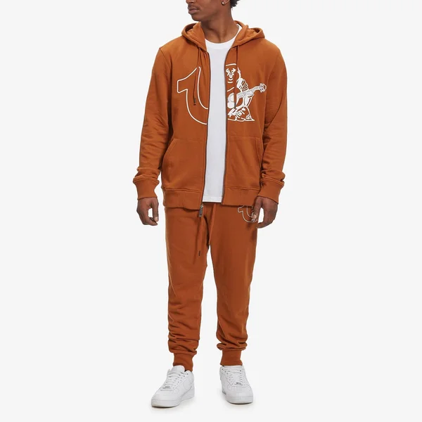 Men's Split Logo Jogger - Caramel, Size Large, True Religion