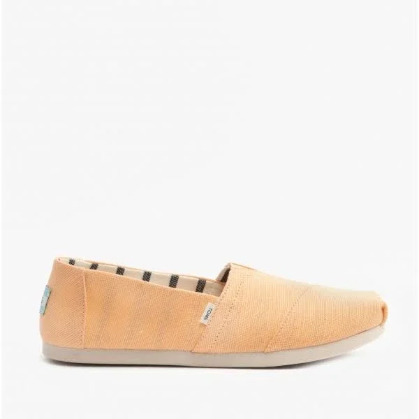 Toms Alpargata Light Orange Womens Espadrilles Slipons Shoes - 8 UK