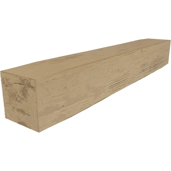 Ekena Millwork MANUSD08X12X84PP 8x22H x 12x22D x 84x22W Sandblasted Faux Wood Fireplace Mantel - Natural Pine