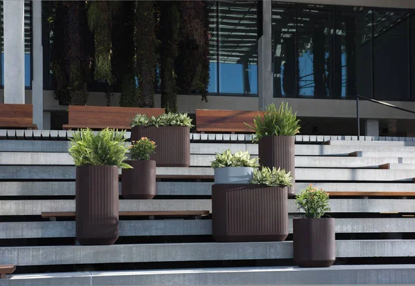 Mod Self-Watering Planter - 20x22x14x22x12x22 - Slate, Crescent Garden