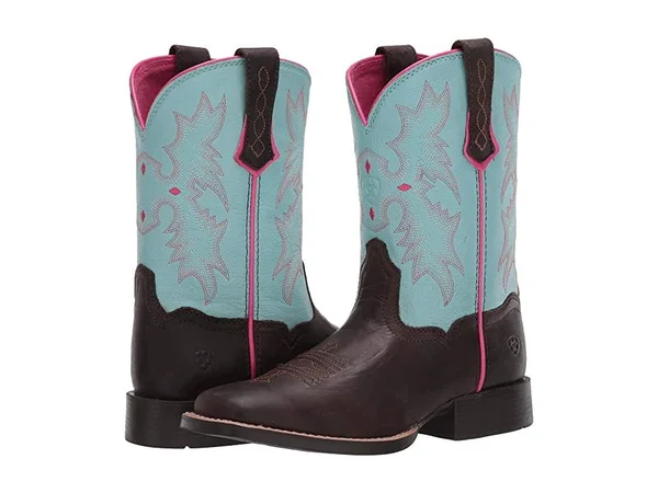 Ariat Kids Tombstone Cowboy Boots 8510303 - 4 Big Kid M - Blue