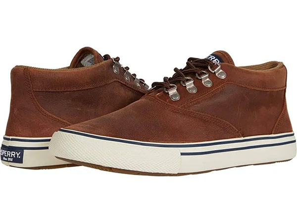 Men's Sperry Striper Storm Waterproof Sneaker 5731416 - 7.5 M - Tan Leather