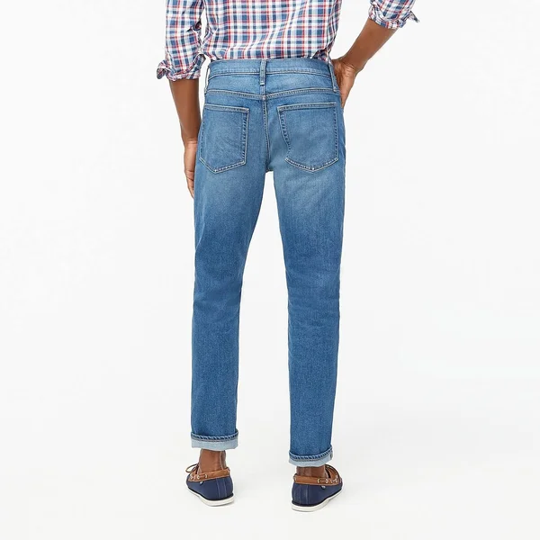 J.Crew Factory Mens Straight-Fit Jean in Signature Flex (Light Medium, Size 38x32)